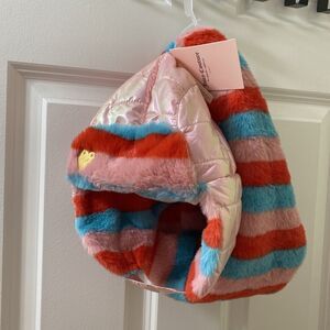 New Juicy Couture Winter Kids Rainbow Snood Scarf And Hat